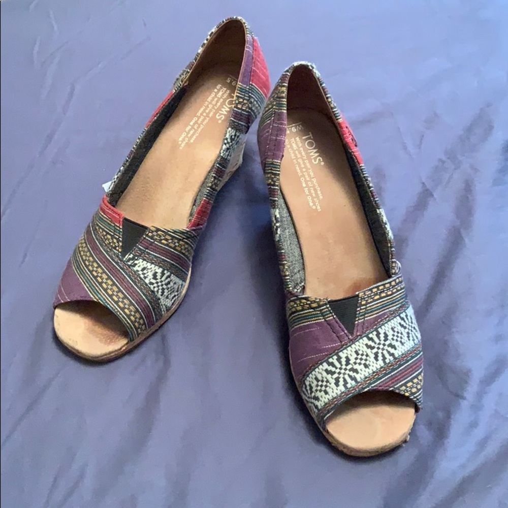 Tom’s Bohemian Wedges Size W9.5